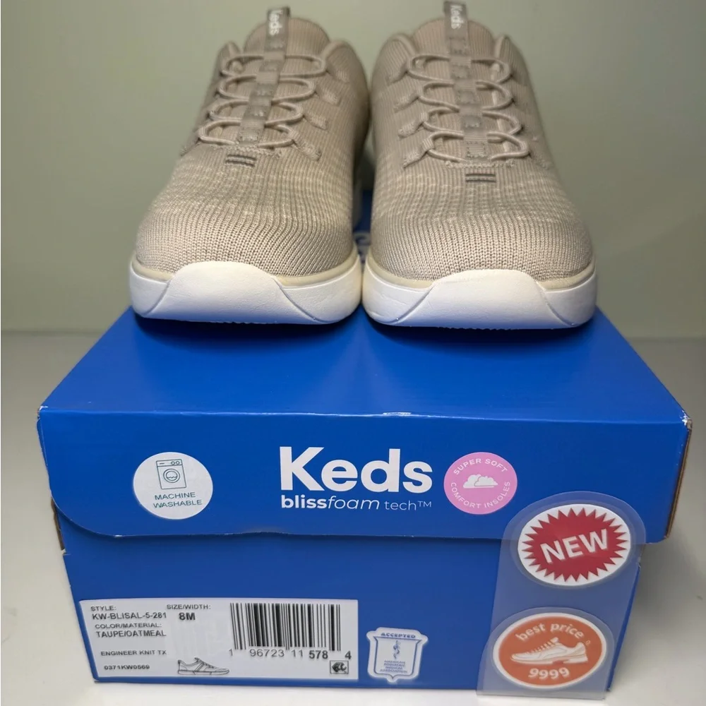 NIB - Keds - Size 8 - Women' Blisal Knit Walking Comfort Shoes Pull on - Picture 2 of 9